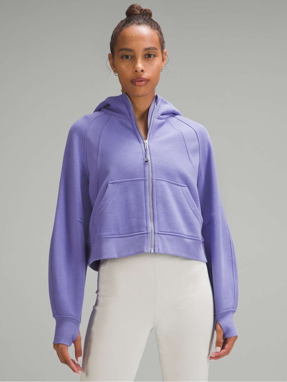 💜 Lululemon Scuba Oversized Full-Zip Hoodie Dark Lavender Size XS/S